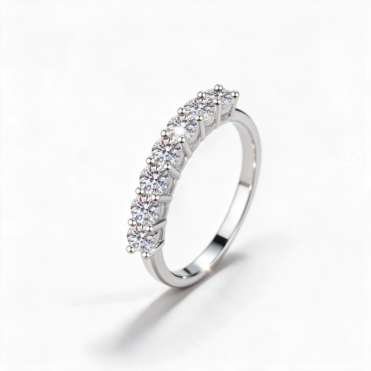 Seven-Stone Half Eternity Ring