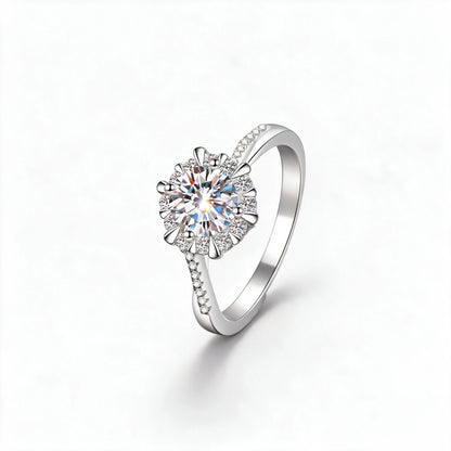 Twisted Pavé Solitaire Ring