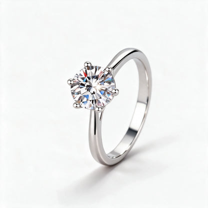 Six-Prong Solitaire Ring