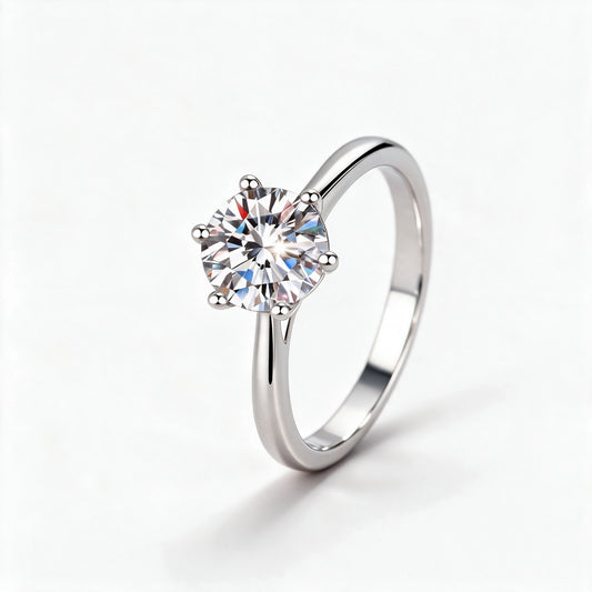 Six-Prong Solitaire Ring
