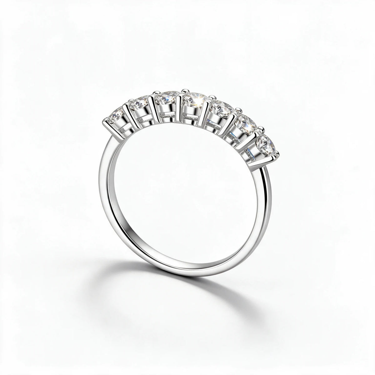 Seven-Stone Half Eternity Ring