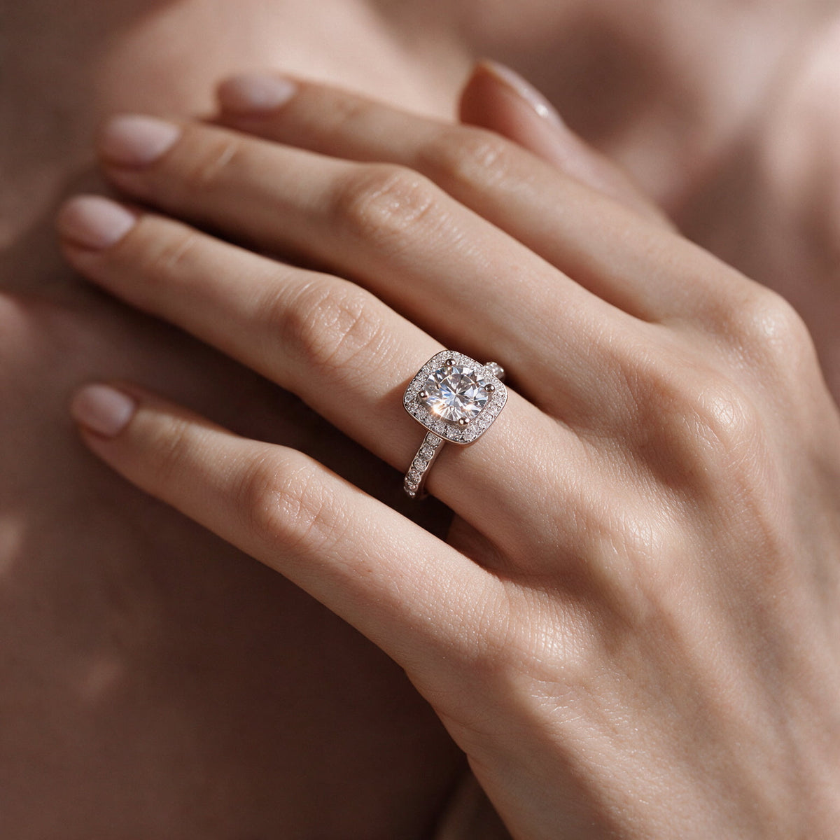 Cushion Halo Ring